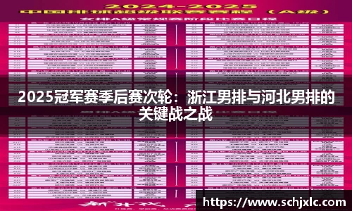 2025冠军赛季后赛次轮：浙江男排与河北男排的关键战之战